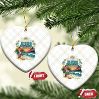 All I Need Is Jesus And The Beach Ceramic Ornament Christian Summer Faith Graphic