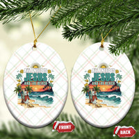 All I Need Is Jesus And The Beach Ceramic Ornament Christian Summer Faith Graphic