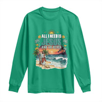 All I Need Is Jesus And The Beach Long Sleeve Shirt Christian Summer Faith Graphic