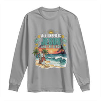 All I Need Is Jesus And The Beach Long Sleeve Shirt Christian Summer Faith Graphic