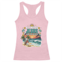 All I Need Is Jesus And The Beach Racerback Tank Top Christian Summer Faith Graphic