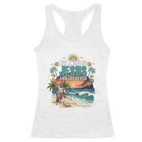 All I Need Is Jesus And The Beach Racerback Tank Top Christian Summer Faith Graphic