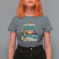 All I Need Is Jesus And The Beach T Shirt For Women Christian Summer Faith Graphic