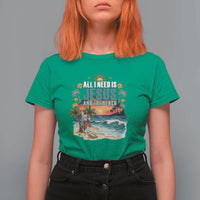 All I Need Is Jesus And The Beach T Shirt For Women Christian Summer Faith Graphic