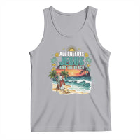All I Need Is Jesus And The Beach Tank Top Christian Summer Faith Graphic