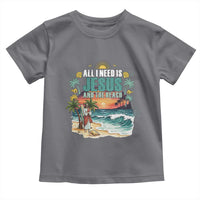 All I Need Is Jesus And The Beach Toddler T Shirt Christian Summer Faith Graphic