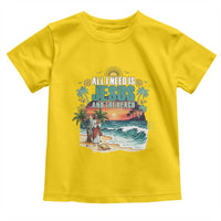 All I Need Is Jesus And The Beach Toddler T Shirt Christian Summer Faith Graphic