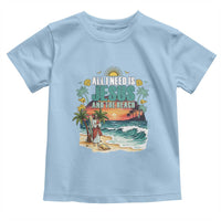 All I Need Is Jesus And The Beach Toddler T Shirt Christian Summer Faith Graphic