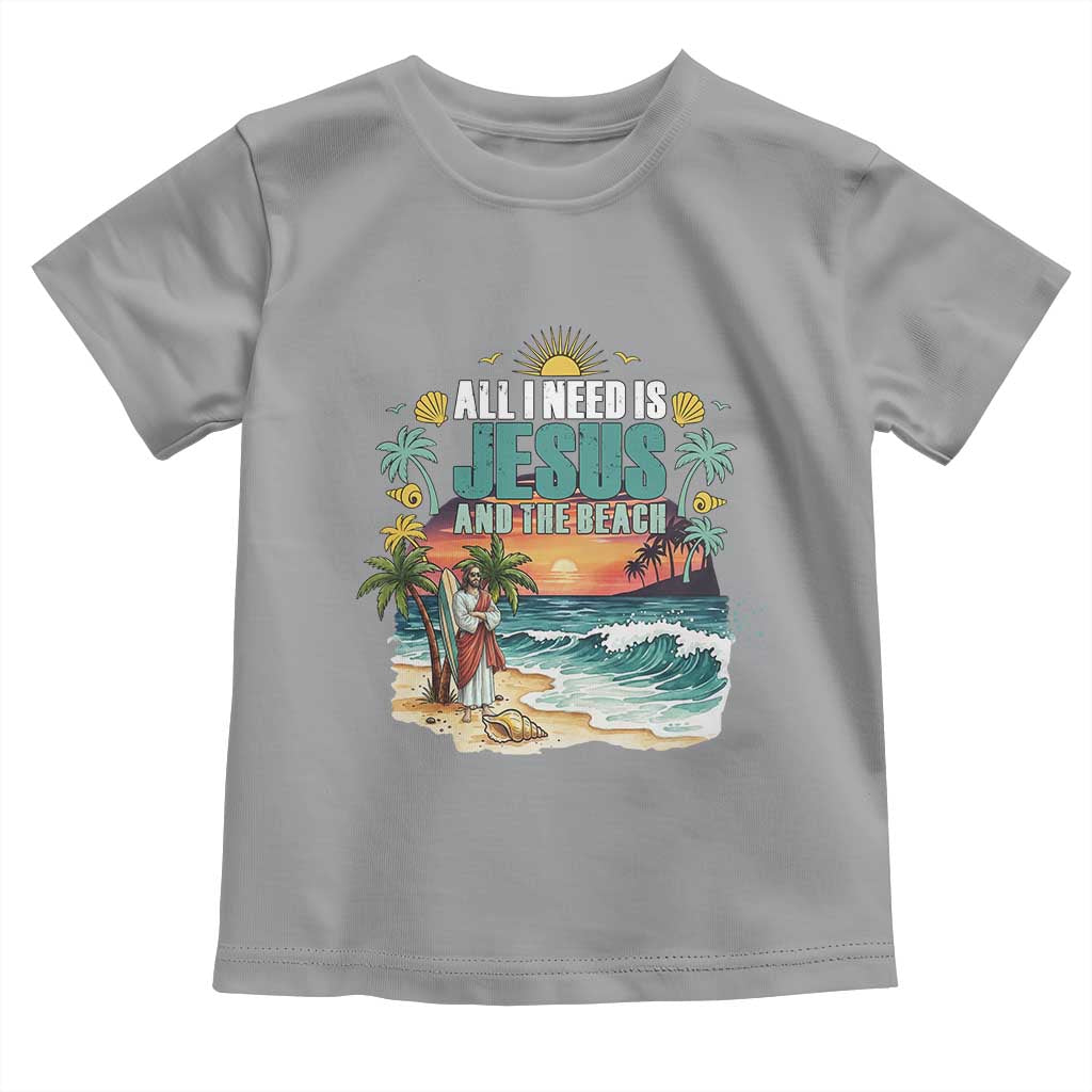 All I Need Is Jesus And The Beach Toddler T Shirt Christian Summer Faith Graphic