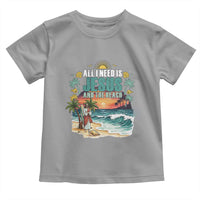 All I Need Is Jesus And The Beach Toddler T Shirt Christian Summer Faith Graphic