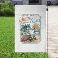 Funny Christian Beach Gift Garden Flag All I Need Is Jesus And The Beach