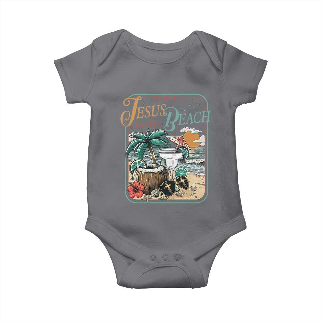 Funny Christian Beach Gift Baby Onesie All I Need Is Jesus And The Beach