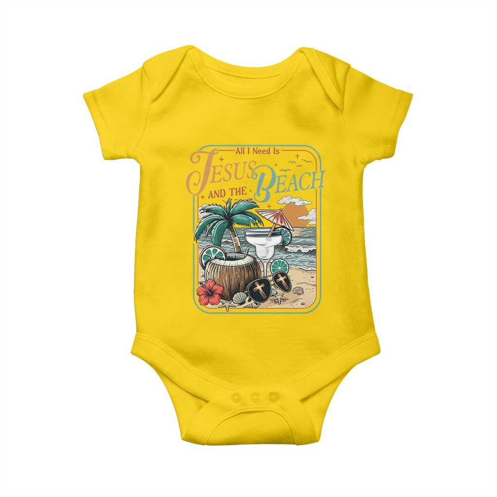 Funny Christian Beach Gift Baby Onesie All I Need Is Jesus And The Beach