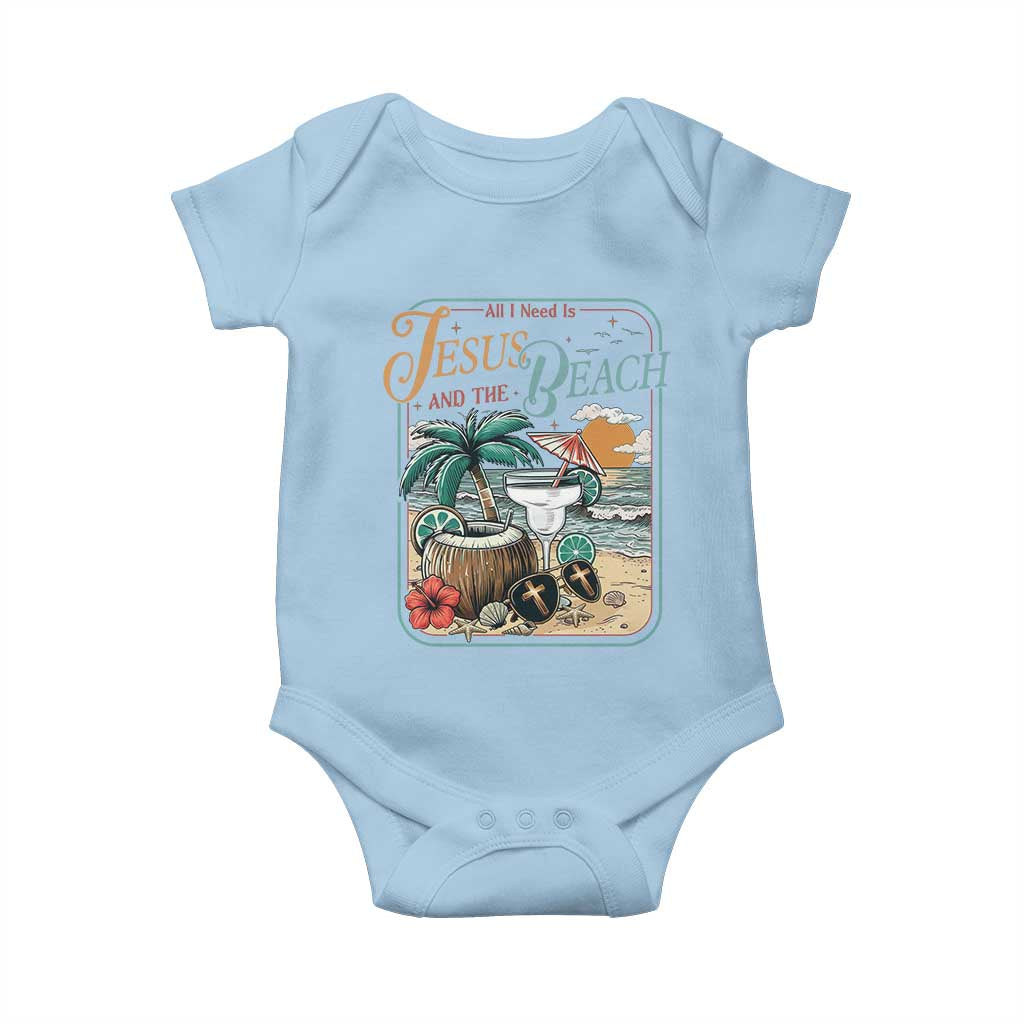 Funny Christian Beach Gift Baby Onesie All I Need Is Jesus And The Beach