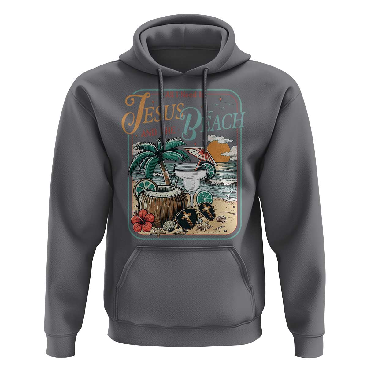 Funny Christian Beach Gift Hoodie All I Need Is Jesus And The Beach