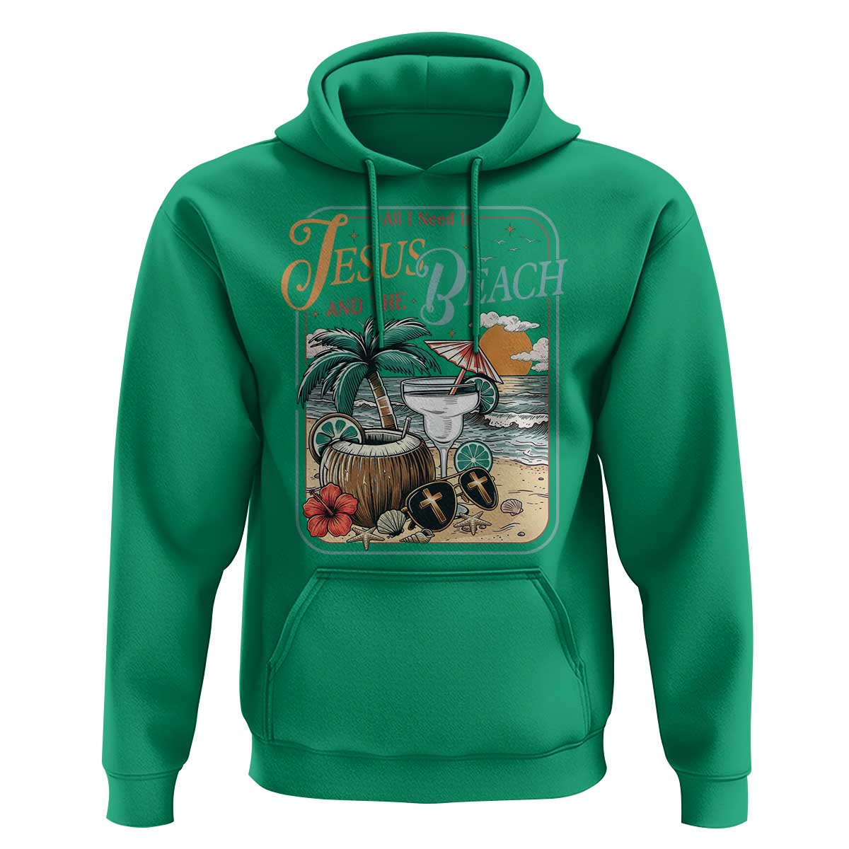 Funny Christian Beach Gift Hoodie All I Need Is Jesus And The Beach