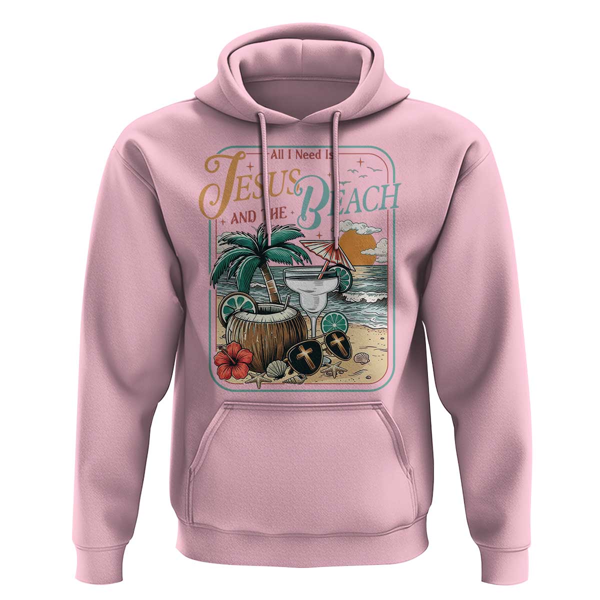 Funny Christian Beach Gift Hoodie All I Need Is Jesus And The Beach