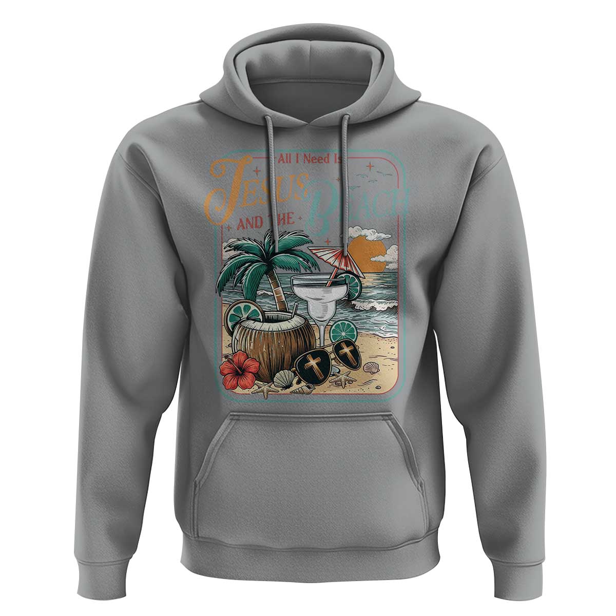 Funny Christian Beach Gift Hoodie All I Need Is Jesus And The Beach