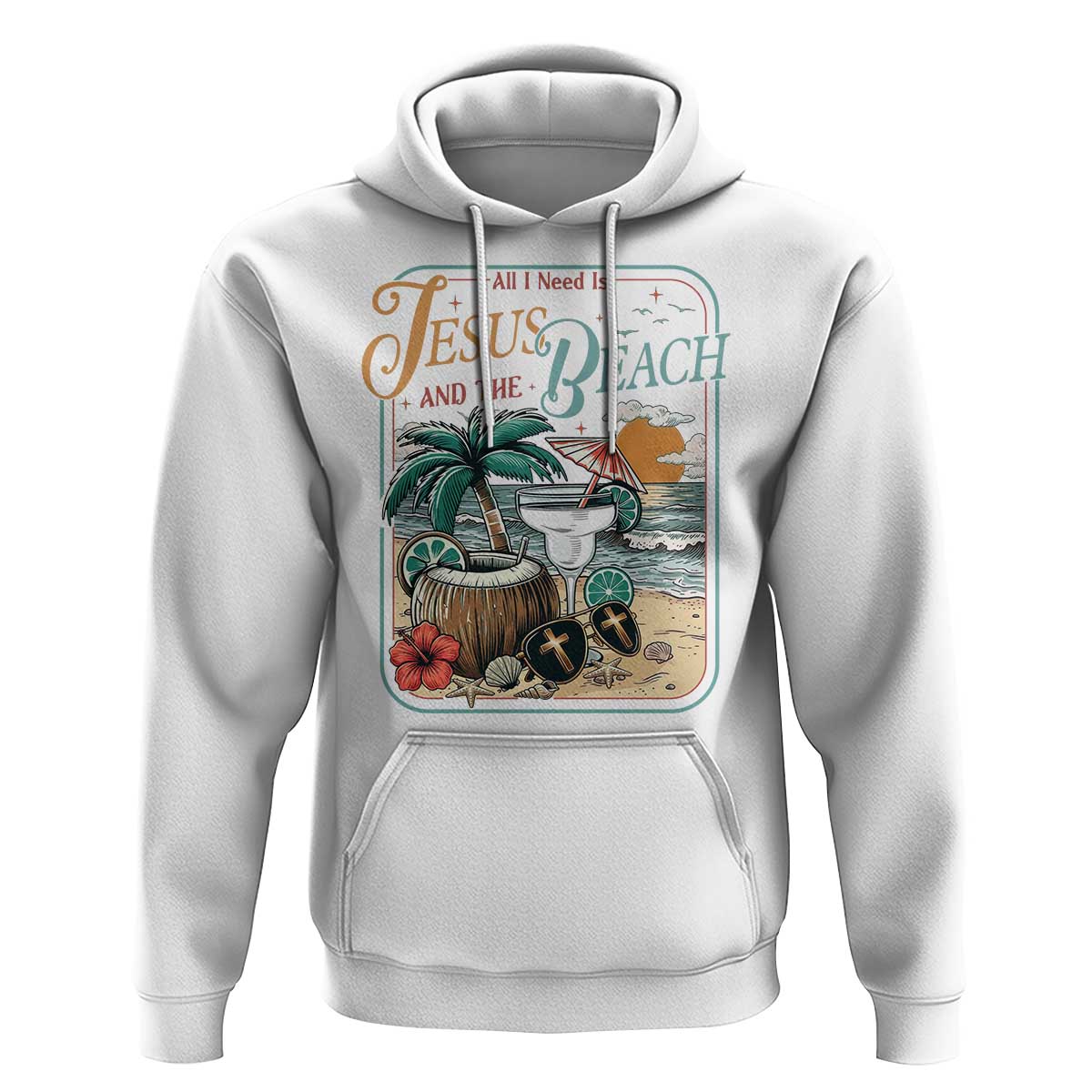 Funny Christian Beach Gift Hoodie All I Need Is Jesus And The Beach