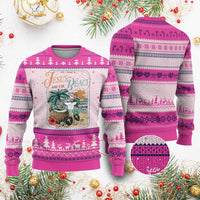 Funny Christian Beach Gift Ugly Christmas Sweater All I Need Is Jesus And The Beach
