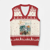 Funny Christian Beach Gift V-Neck Knit Sweater Vest All I Need Is Jesus And The Beach
