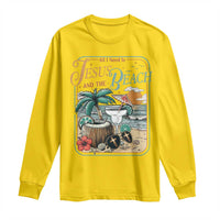 Funny Christian Beach Gift Long Sleeve Shirt All I Need Is Jesus And The Beach