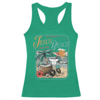Funny Christian Beach Gift Racerback Tank Top All I Need Is Jesus And The Beach