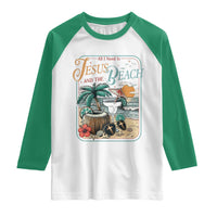 Funny Christian Beach Gift Raglan Shirt All I Need Is Jesus And The Beach