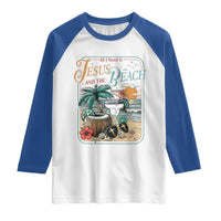 Funny Christian Beach Gift Raglan Shirt All I Need Is Jesus And The Beach