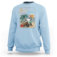 Funny Christian Beach Gift Sweatshirt All I Need Is Jesus And The Beach