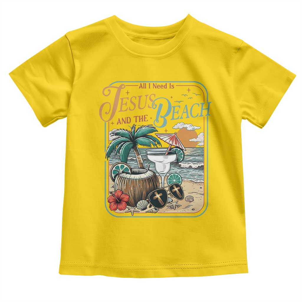 Funny Christian Beach Gift Toddler T Shirt All I Need Is Jesus And The Beach