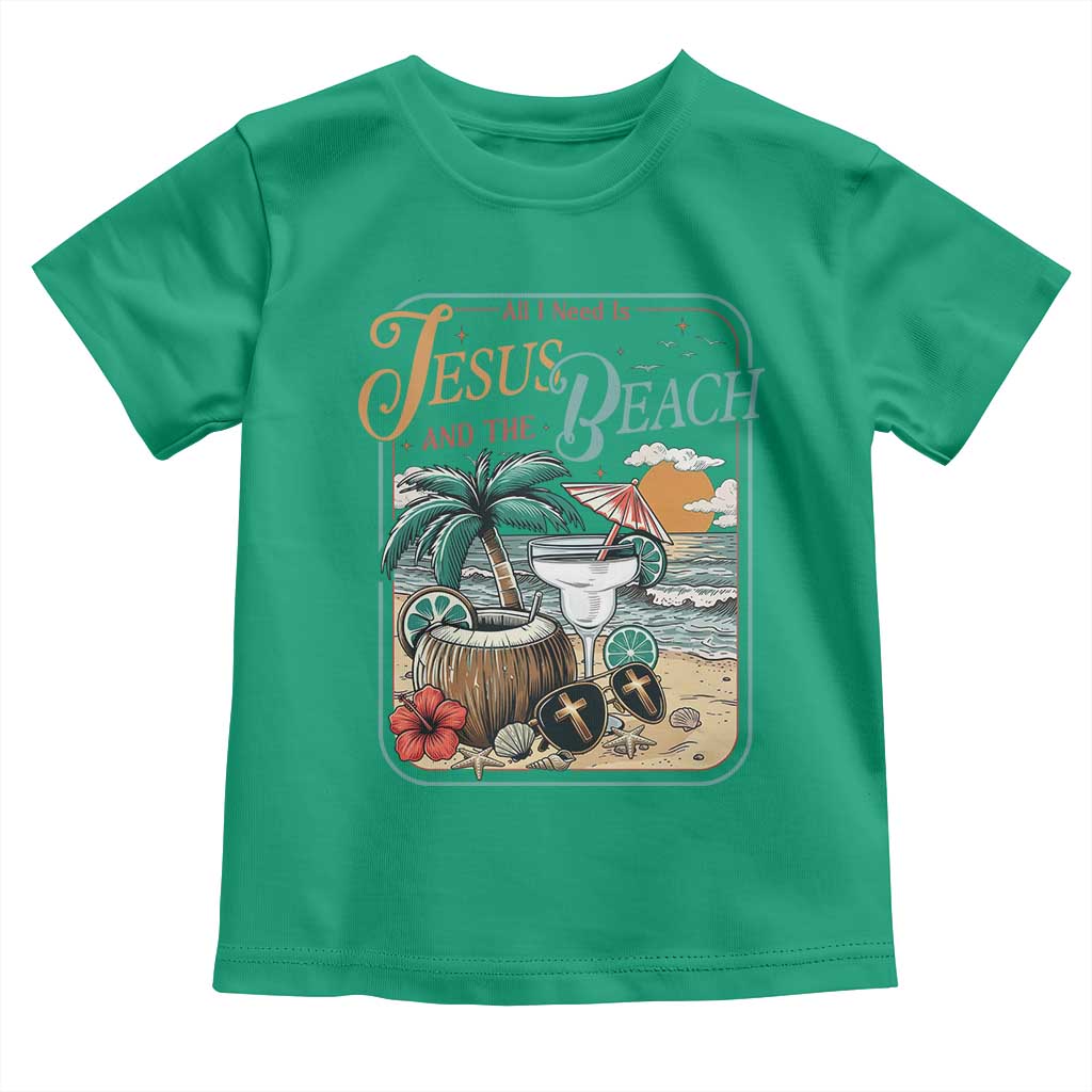 Funny Christian Beach Gift Toddler T Shirt All I Need Is Jesus And The Beach