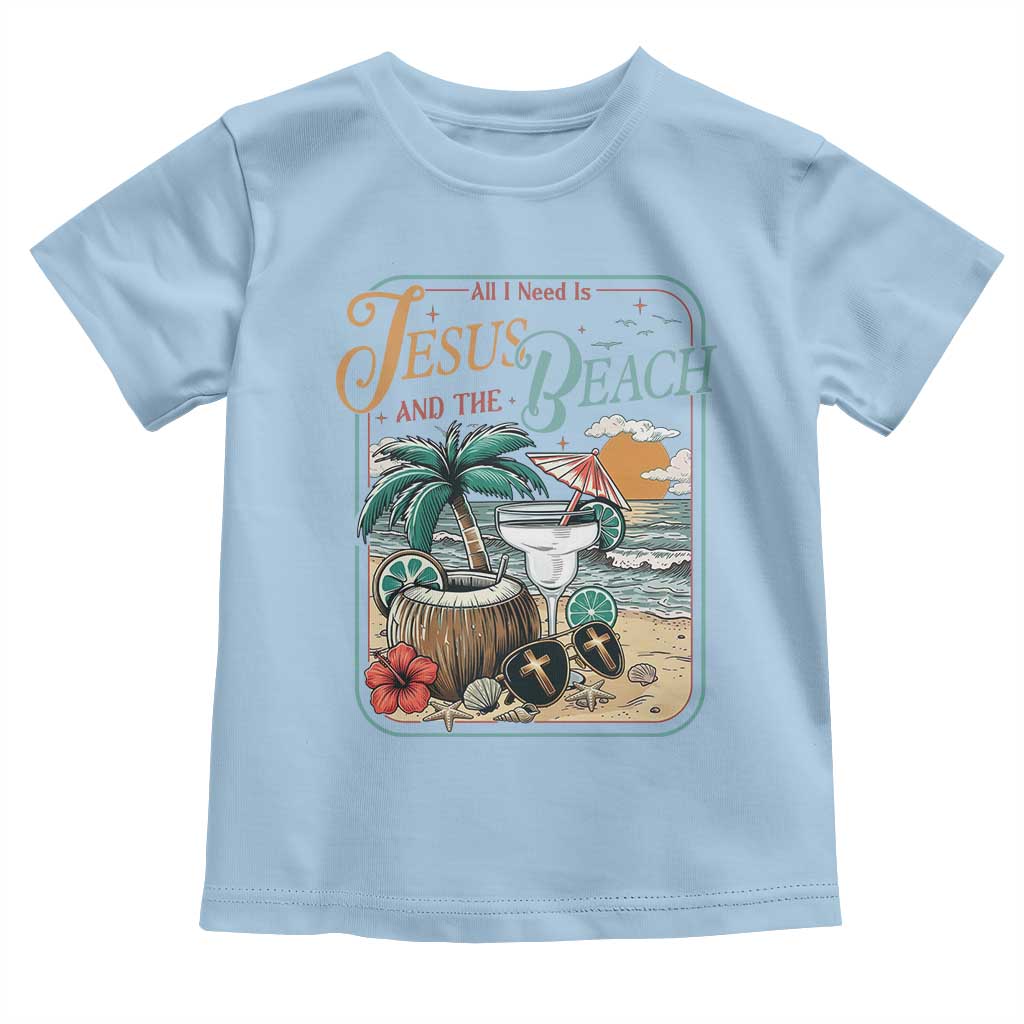 Funny Christian Beach Gift Toddler T Shirt All I Need Is Jesus And The Beach