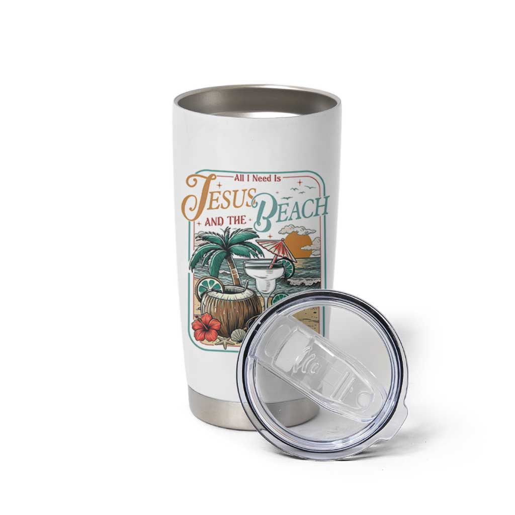 Funny Christian Beach Gift Tumbler Cup All I Need Is Jesus And The Beach