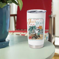 Funny Christian Beach Gift Tumbler Cup All I Need Is Jesus And The Beach