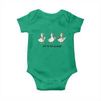 Funny Pride Goose Off To Be Proud Baby Onesie LGBTQ Advocate Gift