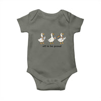 Funny Pride Goose Off To Be Proud Baby Onesie LGBTQ Advocate Gift