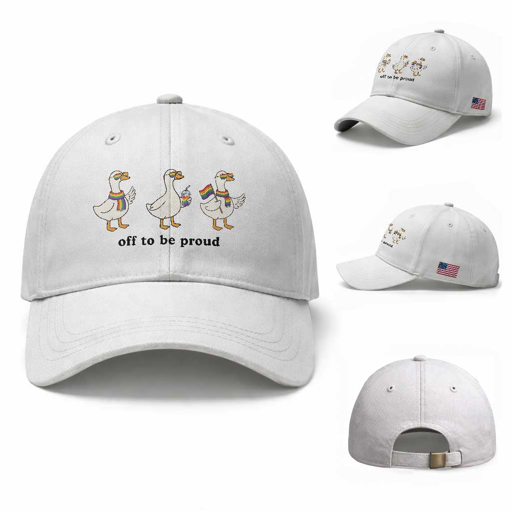 Funny Pride Goose Off To Be Proud Baseball Cap LGBTQ Advocate Gift