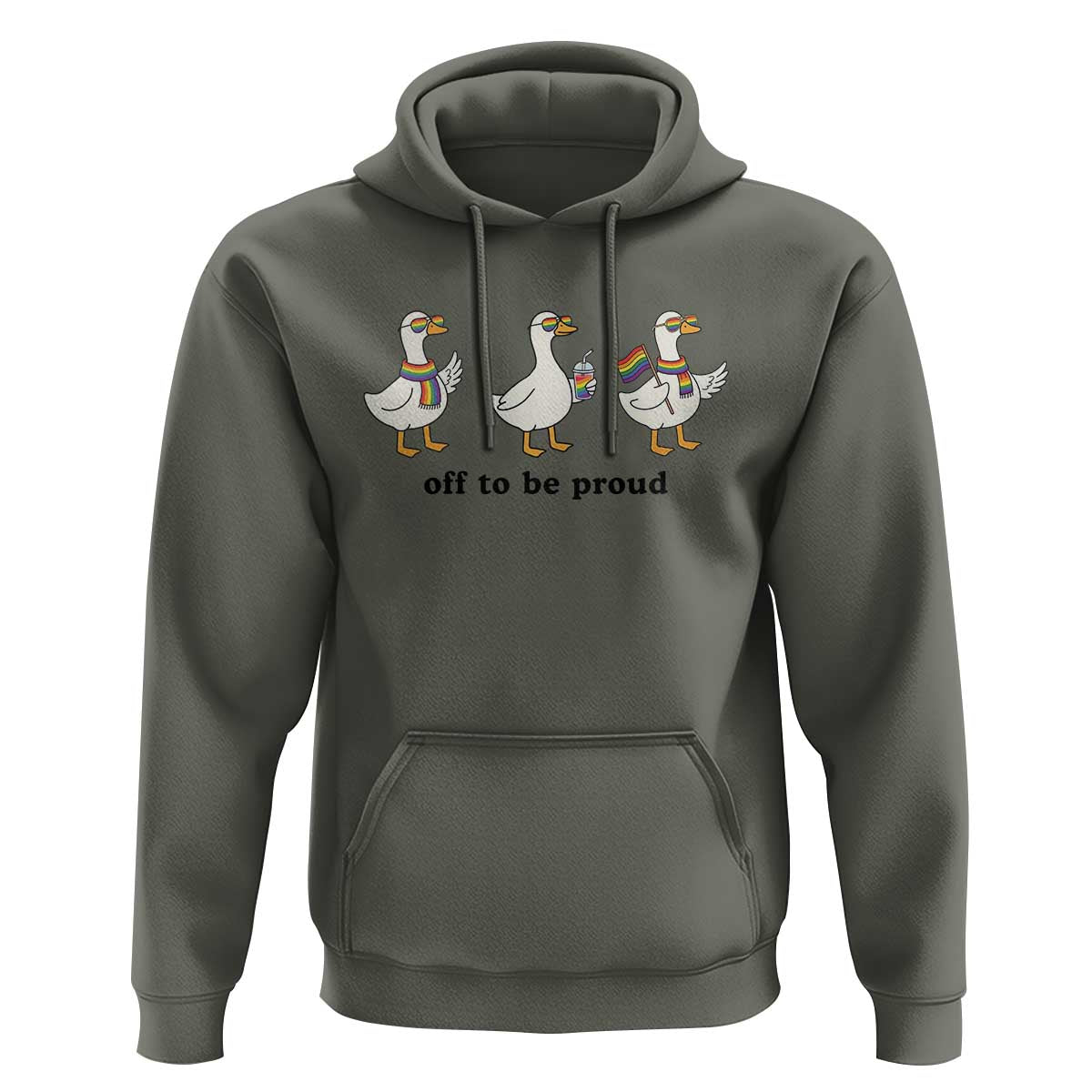 Funny Pride Goose Off To Be Proud Hoodie LGBTQ Advocate Gift