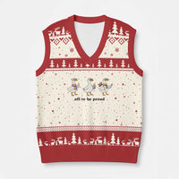 Funny Pride Goose Off To Be Proud V-Neck Knit Sweater Vest LGBTQ Advocate Gift