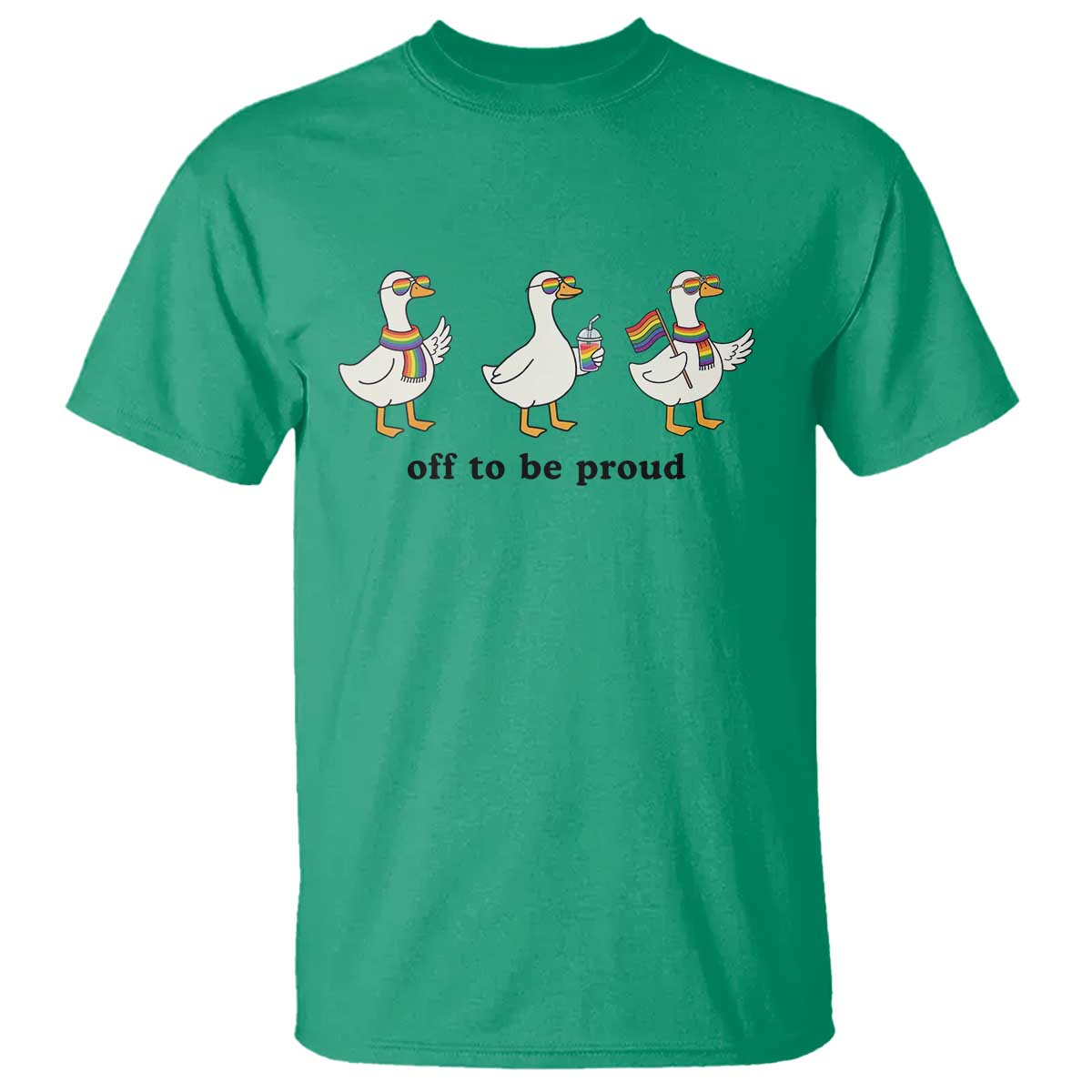 Funny Pride Goose Off To Be Proud T Shirt LGBTQ Advocate Gift