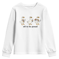 Funny Pride Goose Off To Be Proud Youth Sweatshirt LGBTQ Advocate Gift