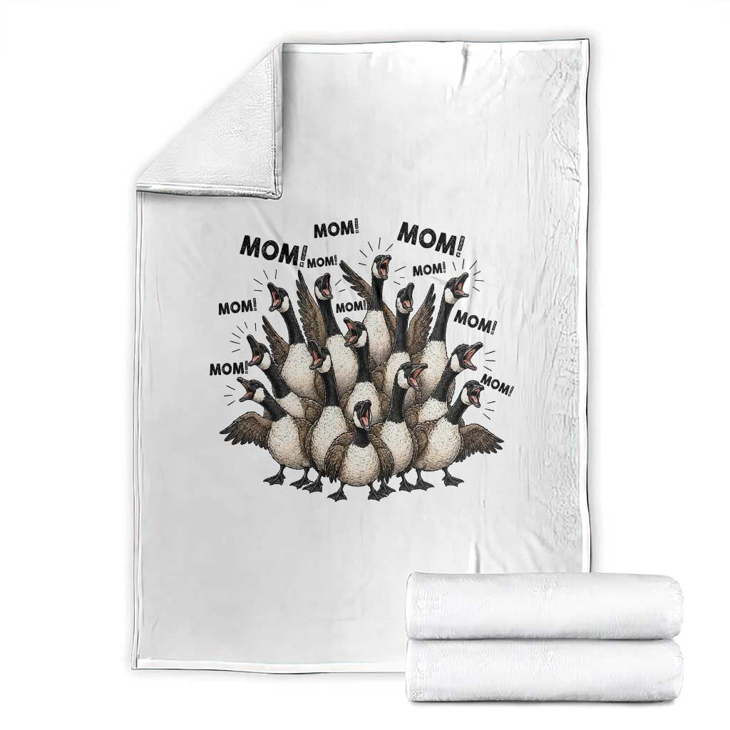 Silly Goose Mom Throw Blanket Funny Parenting Chaos Motherhood