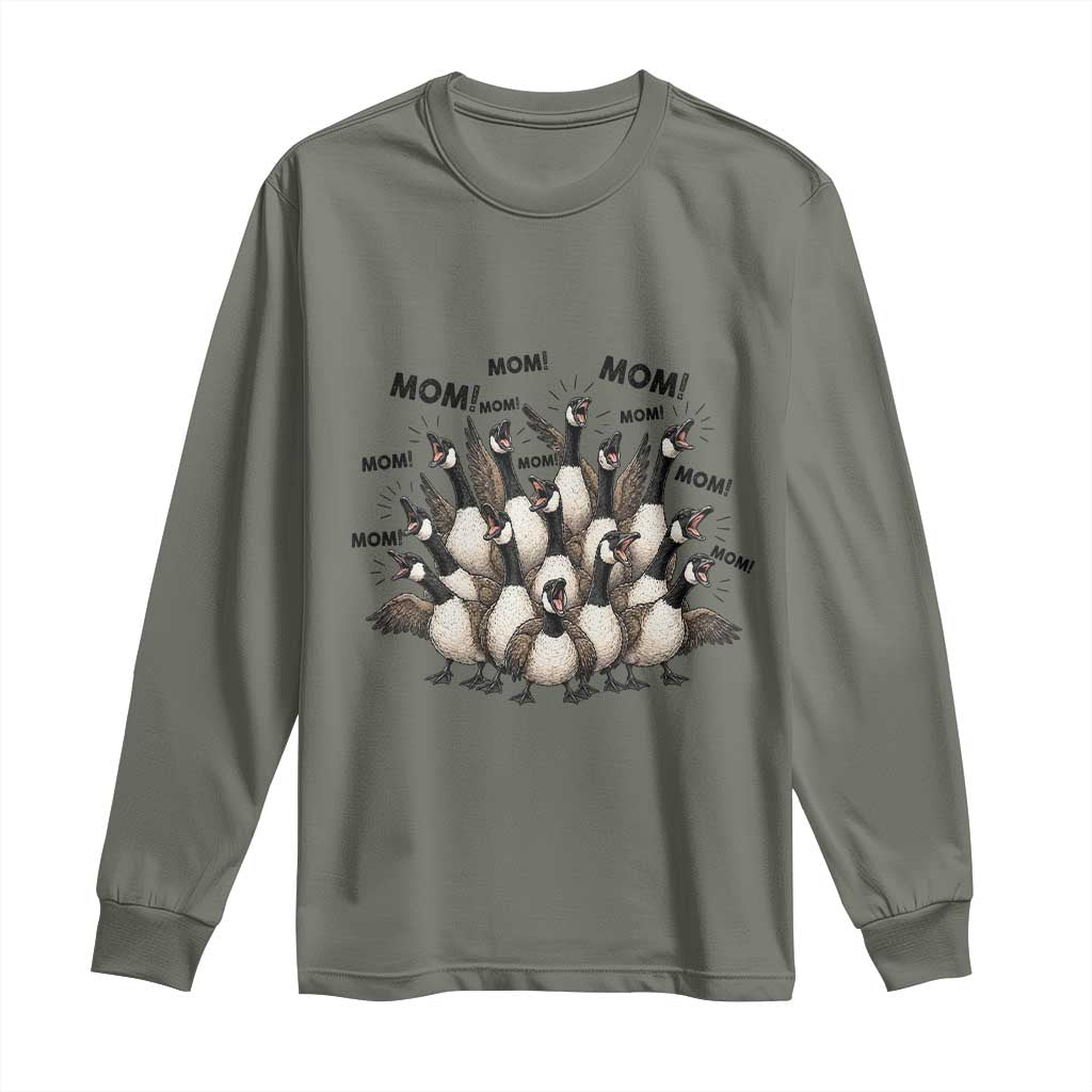 Silly Goose Mom Long Sleeve Shirt Funny Parenting Chaos Motherhood