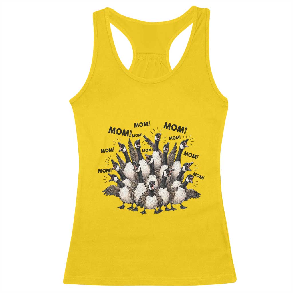Silly Goose Mom Racerback Tank Top Funny Parenting Chaos Motherhood