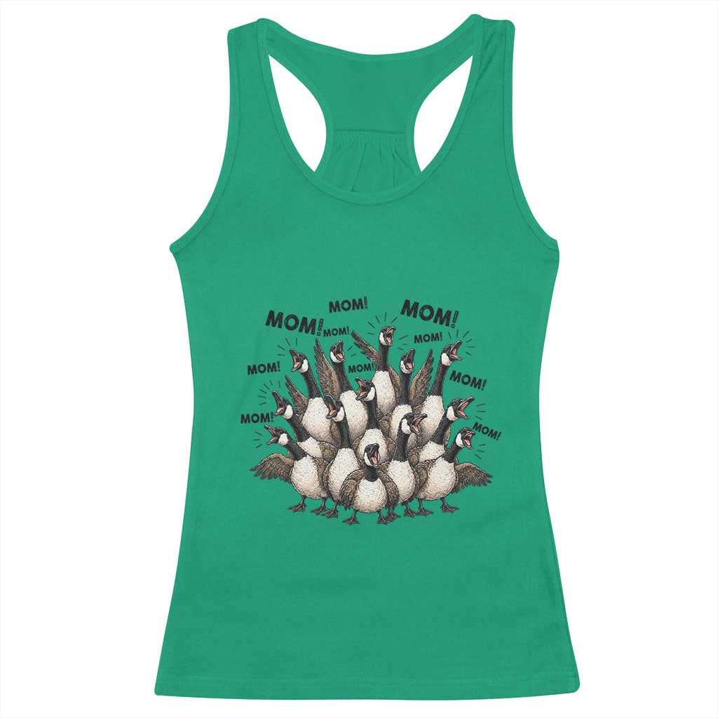 Silly Goose Mom Racerback Tank Top Funny Parenting Chaos Motherhood