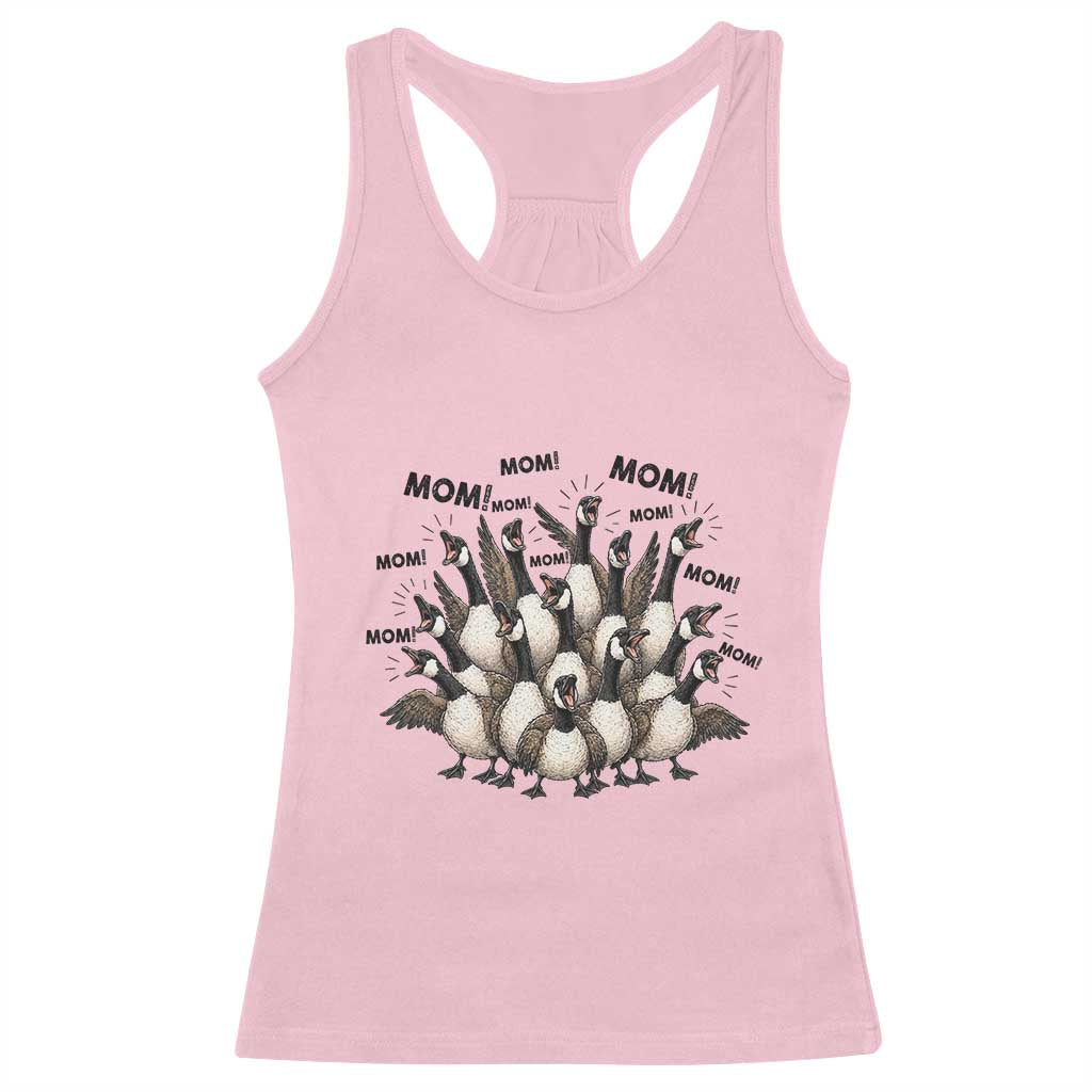 Silly Goose Mom Racerback Tank Top Funny Parenting Chaos Motherhood