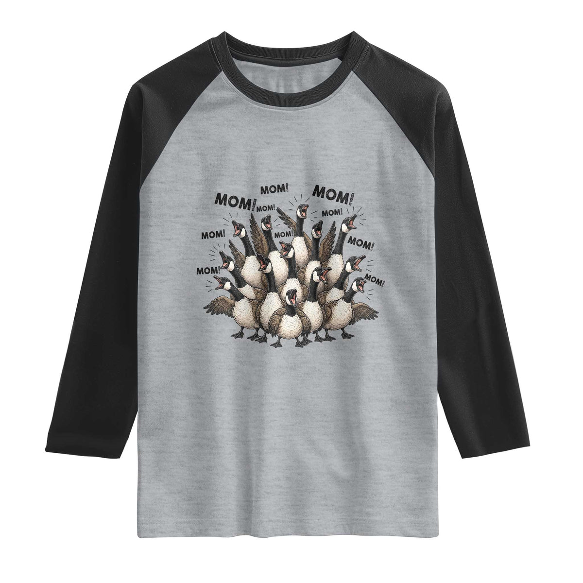 Silly Goose Mom Raglan Shirt Funny Parenting Chaos Motherhood