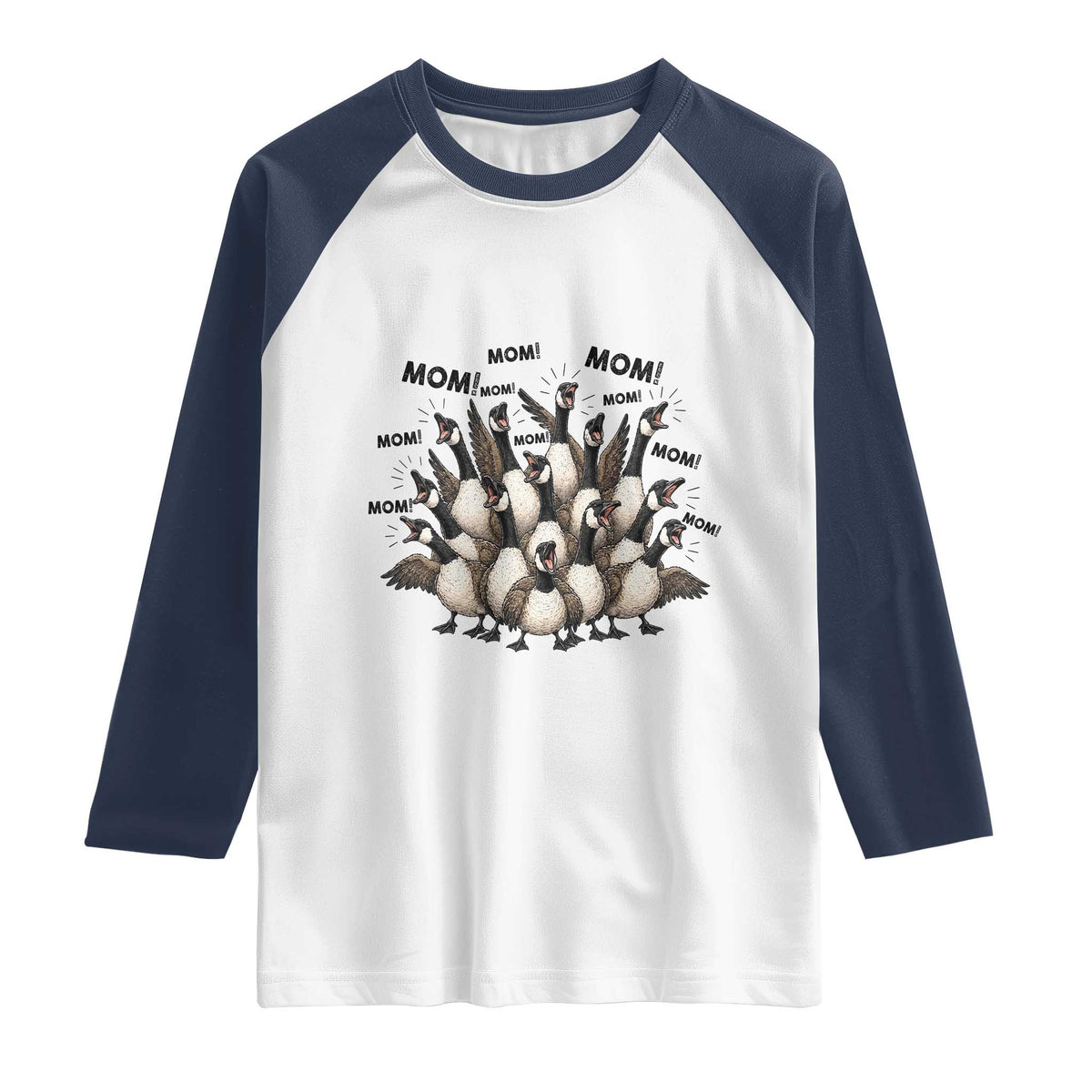 Silly Goose Mom Raglan Shirt Funny Parenting Chaos Motherhood