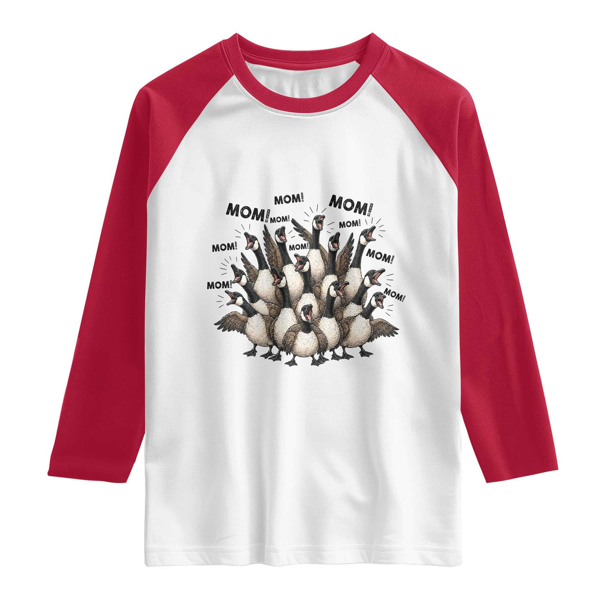 Silly Goose Mom Raglan Shirt Funny Parenting Chaos Motherhood